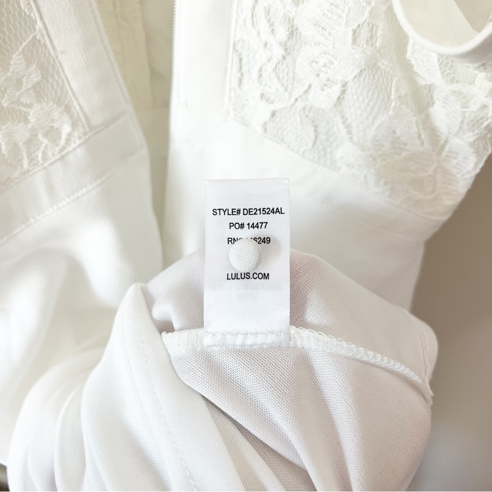 Lulu's All My Daydreams White Lace Strappy Cut Out Skater Dress XS NWT - Picture 11 of 16